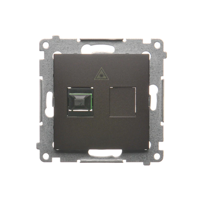 SIMON 54 Fiber optic/optical single SC/APC socket brown mat