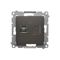 SIMON 54 Fiber optic/optical single SC/APC socket brown mat
