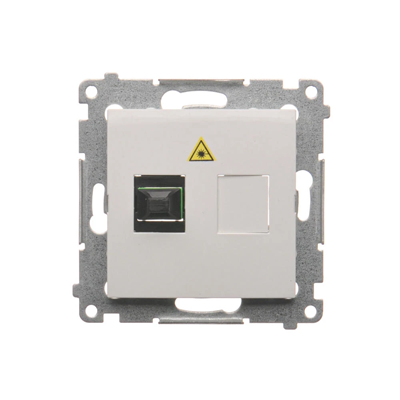 SIMON 54 Fiber optic/optical single socket SC/APC white