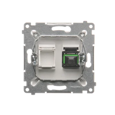 SIMON 54 Fibra óptica simple/toma óptica SC/APC blanco