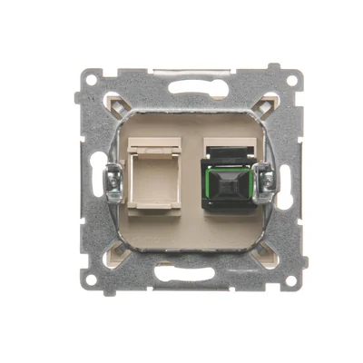 SIMON 54 Fibra ottica singola/presa ottica SC/APC crema