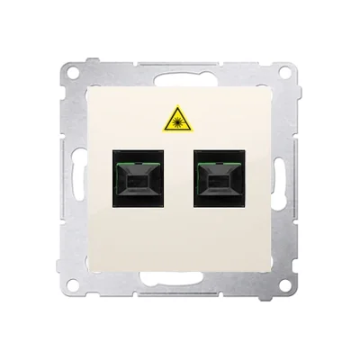 SIMON 54 Fibra ottica/presa doppia SC/APC ottica, crema