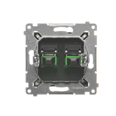 SIMON 54 Fibra ottica/presa ottica doppia SC/APC antracite