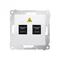 SIMON 54 Fibre optique/optique double prise SC/APC blanc