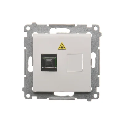 SIMON 54 Glasfaser/optische Einzelsteckdose SC/APC weiß