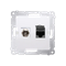 SIMON 54 Gniazdo antenowe typu "F" + RJ45 kategorii 6 (moduł) białe