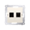 SIMON 54 Gniazdo HDMI + RJ45 kategoria 6 (moduł) kremowe