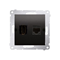 SIMON 54 HDMI + RJ45 socket category 6 (module) anthracite