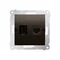 SIMON 54 HDMI + RJ45 socket category 6 (module) brown mat