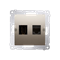 SIMON 54 HDMI + RJ45 socket category 6 (module) gold mat