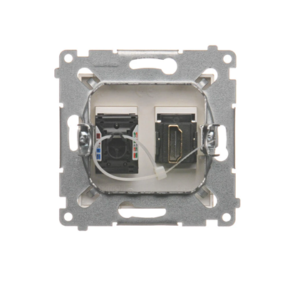 SIMON 54 HDMI + RJ45 socket category 6 (module) gold mat