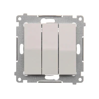 SIMON 54 Interrupteur triple avec rétroéclairage LED (module) 10AX 230V blanc