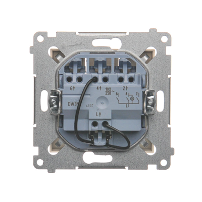 SIMON 54 Interruptor triple con retroiluminación LED (módulo) 10AX 230V crema