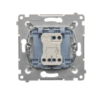 SIMON 54 Interruttore a candela con retroilluminazione LED per versione IP44 (modulo) 10AX 250V connettori rapidi bianco