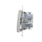 SIMON 54 Interruttore a candela per versione IP44 (modulo) 10AX 250V connettori rapidi, argento opaco, metallizzato