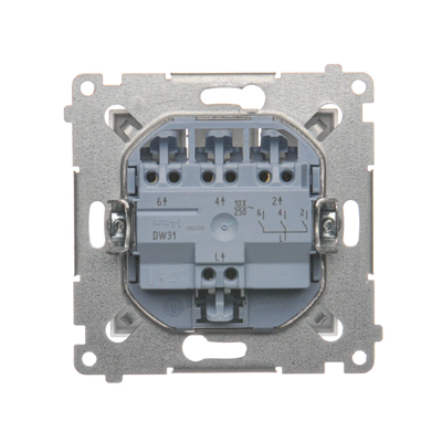 SIMON 54 Łącznik potrójny (moduł) 10AX 230V srebrny mat