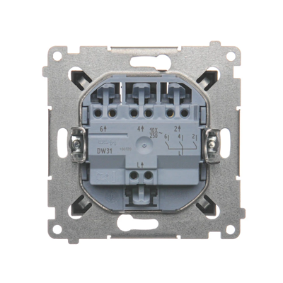 SIMON 54 Łacznik potrójny (moduł) 10AX 250V, szybkozłącza, antracyt, metalizowany