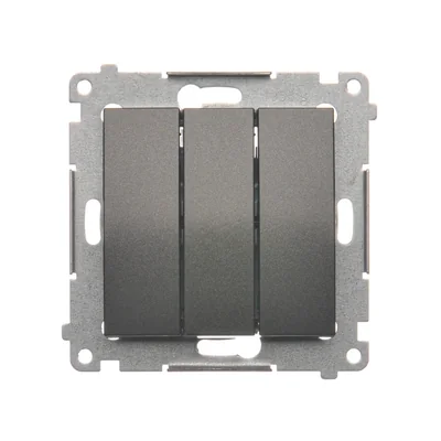 SIMON 54 Łącznik potrójny z podświetleniem LED (moduł) 10AX 230V antracyt
