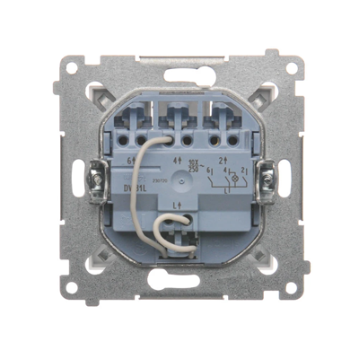 SIMON 54 Łącznik potrójny z podświetleniem LED (moduł) 10AX 230V biały