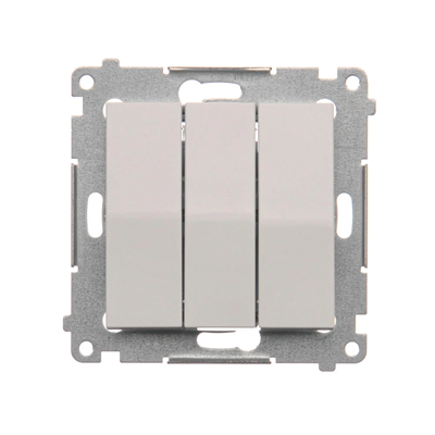 SIMON 54 Łącznik potrójny z podświetleniem LED (moduł) 10AX 230V biały