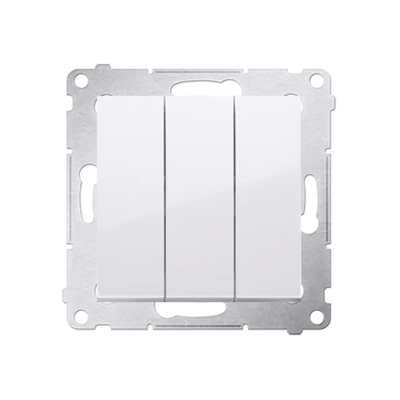 SIMON 54 Łącznik potrójny z podświetleniem LED (moduł) 10AX 230V biały