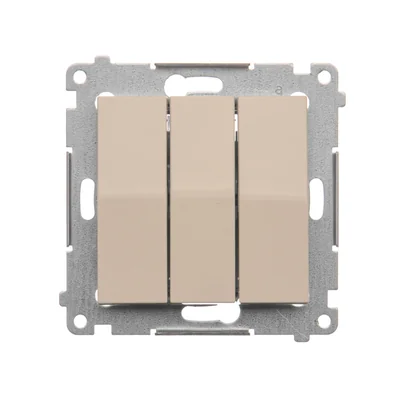 SIMON 54 Łącznik potrójny z podświetleniem LED (moduł) 10AX 230V kremowy