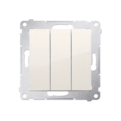 SIMON 54 Łącznik potrójny z podświetleniem LED (moduł) 10AX 230V kremowy