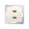 SIMON 54 Ładowarka 2xUSB (moduł) 2,1A 5V DC 230V kremowa