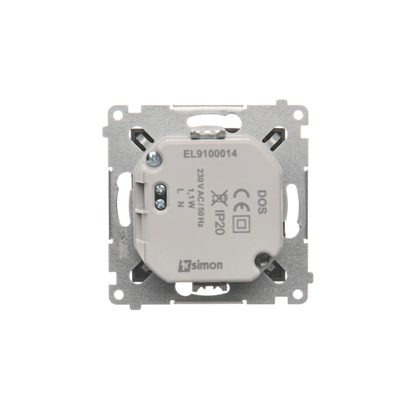 SIMON 54 LED luminaire 230V AV 1.1W 5900K brown matt