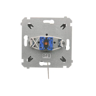 Simon 54 Momentary roller shutter key switch - push-button (module) 3 positions "I-0-II 2 N/O contacts, 5A, 250~. Key removable only in position 0; matt brown