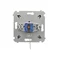 Simon 54 Momentary roller shutter key switch - push-button (module) 3 positions "I-0-II 2 N/O contacts, 5A, 250~. Key removable only in position 0; matt brown