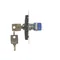 Simon 54 Momentary roller shutter key switch - push-button (module) 3 positions "I-0-II 2 N/O contacts, 5A, 250~. Key removable only in position 0; matt brown