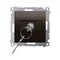 Simon 54 Momentary roller shutter key switch - push-button (module) 3 positions "I-0-II 2 N/O contacts, 5A, 250~. Key removable only in position 0; matt brown