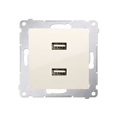 SIMON 54 Nabíječka 2xUSB (modul) 2.1A 5V DC 230V krémová