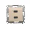 SIMON 54 Nabíječka 2xUSB (modul) 2.1A 5V DC 230V krémová