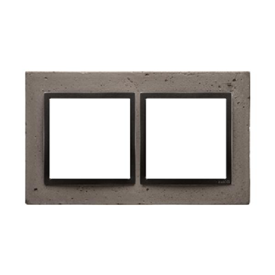 SIMON 54 NATURE 2-fach Betonrahmen Raue Freundschaft