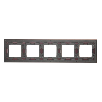 SIMON 54 NATURE 5-gang glass frame Seductive plum