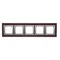 SIMON 54 NATURE 5-gang glass frame Seductive plum