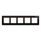 SIMON 54 NATURE 5-gang glass frame Solidified lava