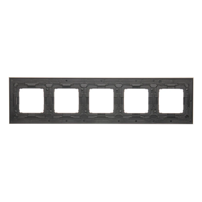 SIMON 54 NATURE 5-gang glass frame Solidified lava
