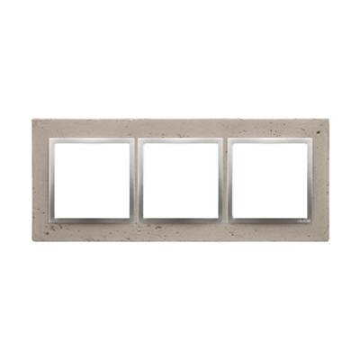 SIMON 54 NATURE Butti cementi 3-gang concrete frame