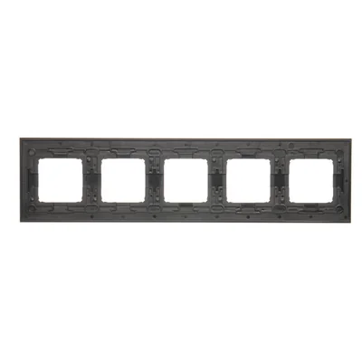 SIMON 54 NATURE Inox yin 5-gang metal frame