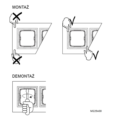 SIMON 54 NATURE Ramka 1-krotna betonowa Funda mente