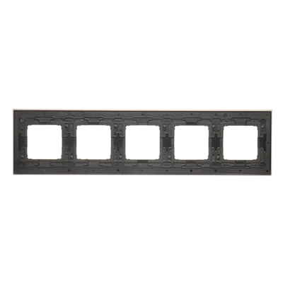 SIMON 54 NATURE Ramka 5-krotna metalowa Inox klasyczny