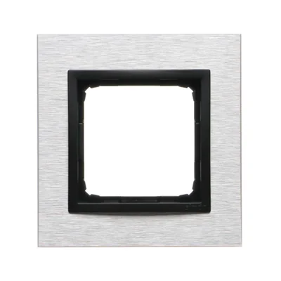 Simon 54 Nature WMDZ-0110xS-082 Single frame Nature-Metal, INOX NERO, IP20/IP44* (*IP44 - DUN1 frame gasket must be used)