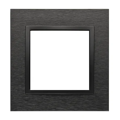 Simon 54 Nature WMDZ-0110xS-083 Cadre simple Nature-Métal, INOX FONCÉ, IP20/IP44* (*IP44 - Le joint de cadre DUN1 doit être utilisé)