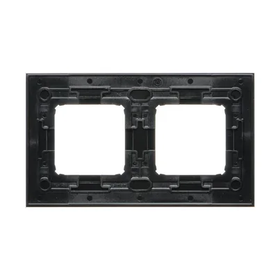 Simon 54 Nature WMDZ-0120xS-075 2-gang Nature frame-Glass, VOLCANIC LAVA, IP20/IP44* (*IP44 - DUN2 gasket set must be used)