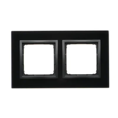 Simon 54 Nature WMDZ-0120xS-075 2-gang Nature frame-Glass, VOLCANIC LAVA, IP20/IP44* (*IP44 - Le jeu de joints DUN2 doit être utilisé)