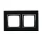 Simon 54 Nature WMDZ-0120xS-075 Scatola a 2 moduli Nature con cornice in vetro, lava vulcanica, IP20/IP44* (*IP44 - è necessario utilizzare il set di guarnizioni DUN2)