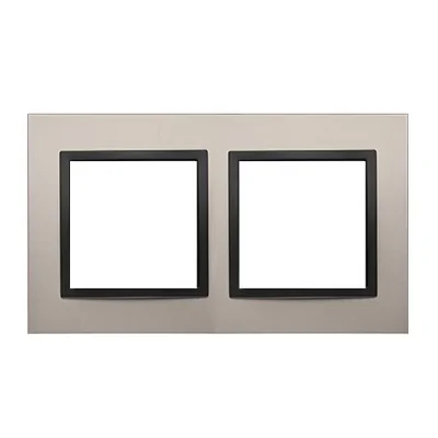 Simon 54 Nature WMDZ-0120xS-081 2-fach Nature-Metallrahmen, SATIN NIGHT, IP20/IP44* (*IP44 - DUN2 Dichtungssatz muss verwendet werden)